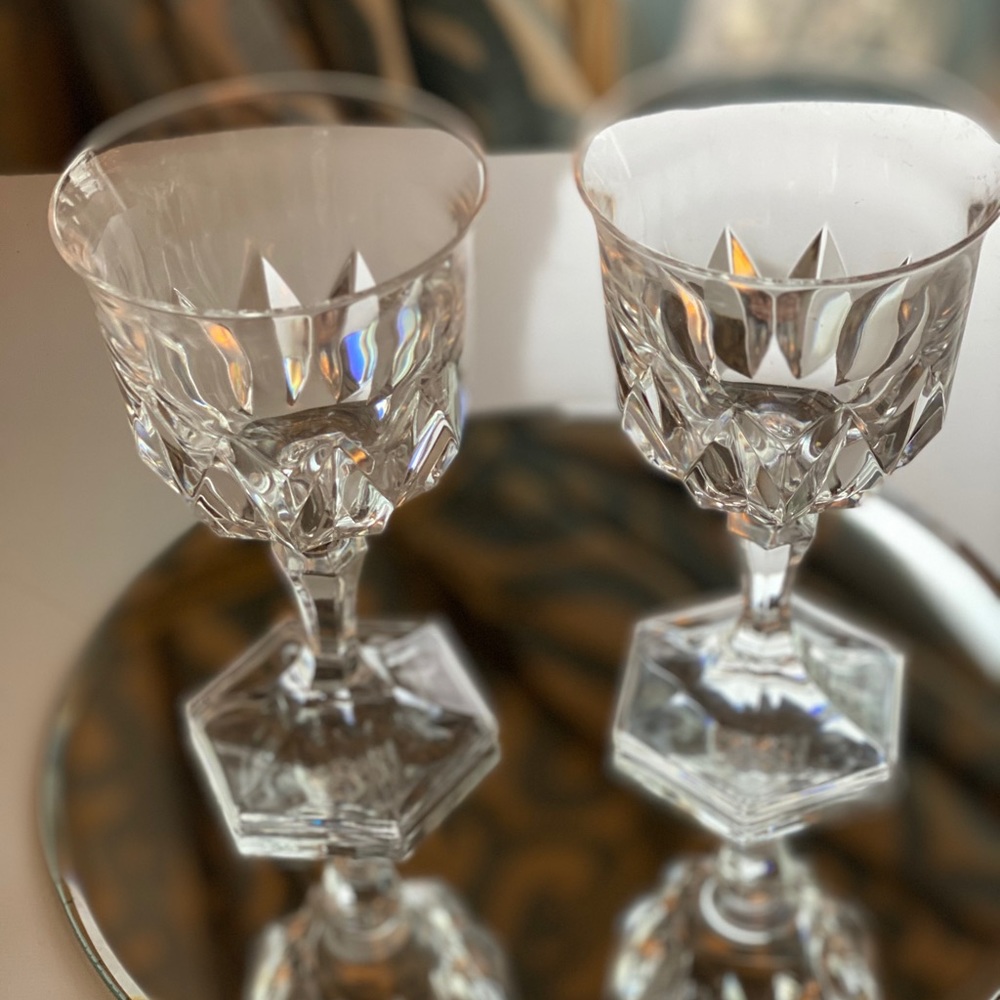2 Cristal D’Arques Chaumont Crystal Water Goblets